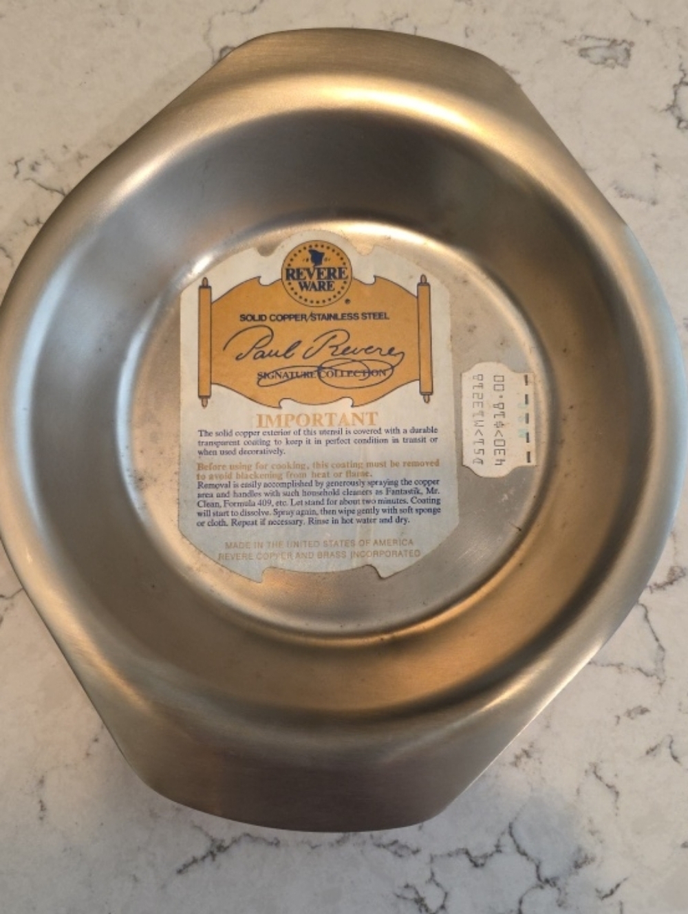Paul Revere Signature Collection Copper Stainless Steel Cookware